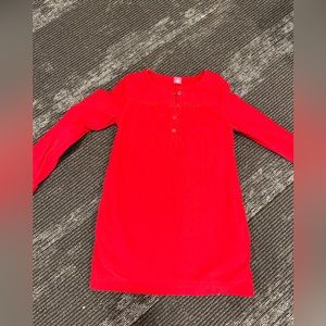 Red, corduroy dress, size 8
